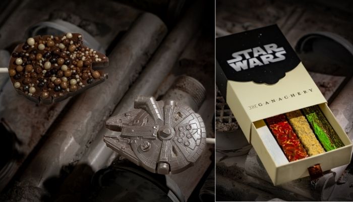 Across the Stars Ganache Bars y Millennium Falcon Chocolate Pop de The Ganachery para May the 4th 2026 en Disney Springs